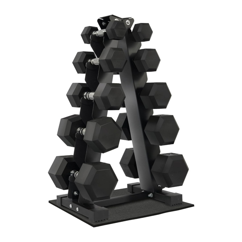 ホームジムエクササイズ筋力トレーニングラバーコーティング六角 - Dumbbell Set のレビューと価格