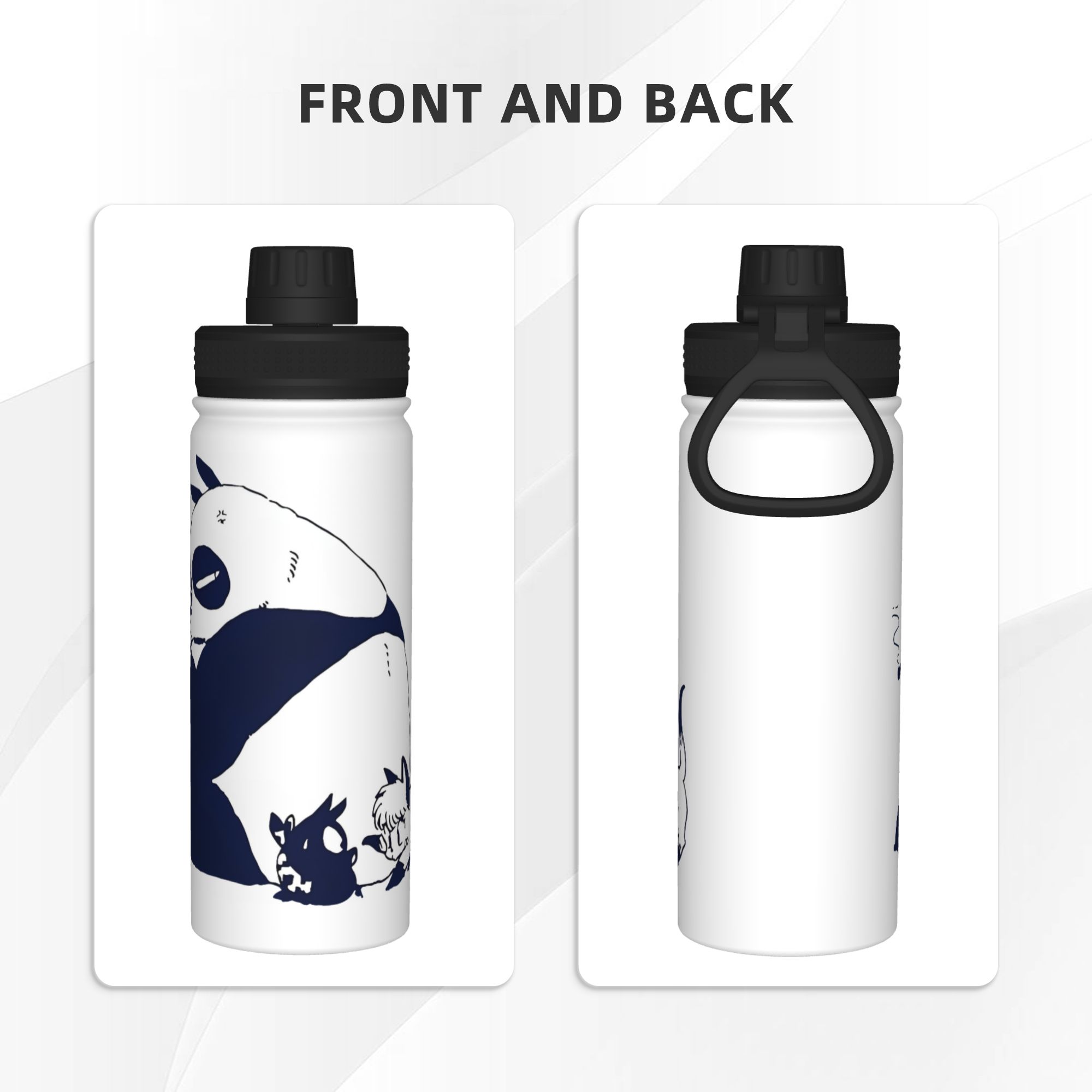 ランマ1/2、日本のアニメ「パンダ」をモチーフにした18オン - Sports Water Bottle Insulated のレビューと価格